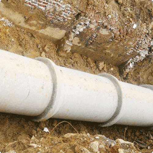 承插口混凝土排水管施工现场